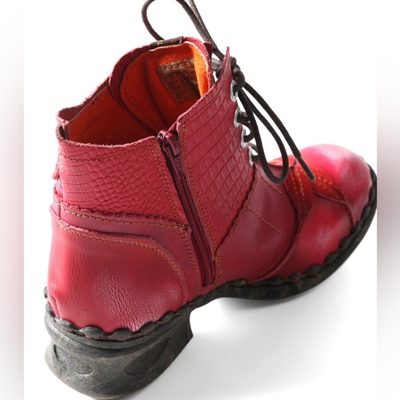 TMA Eyes Women’s Red Washed Layered Leather Duck Boot Size 42 (8) - Picture 2 of 7